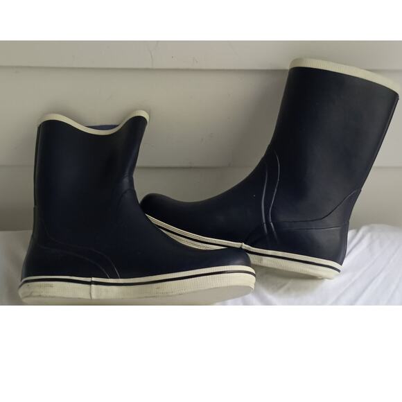 Gill Waterproof Sailing Deck Boots Men's EU 43 US 10 UK 9 Blue Rubber Slip On - Picture 8 of 11